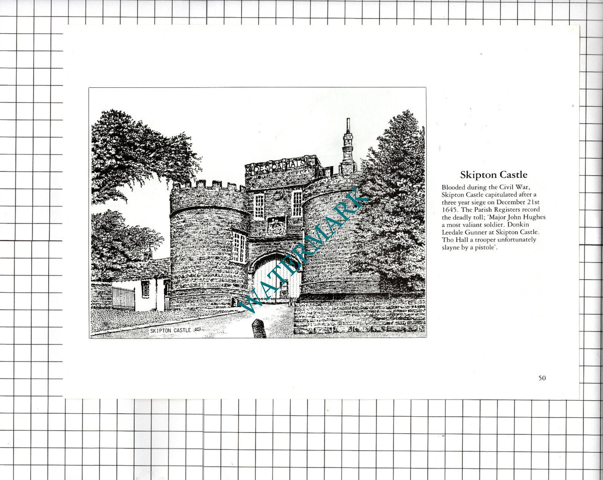 Skipton Castle North Yorkshire - c.1990's Cutting