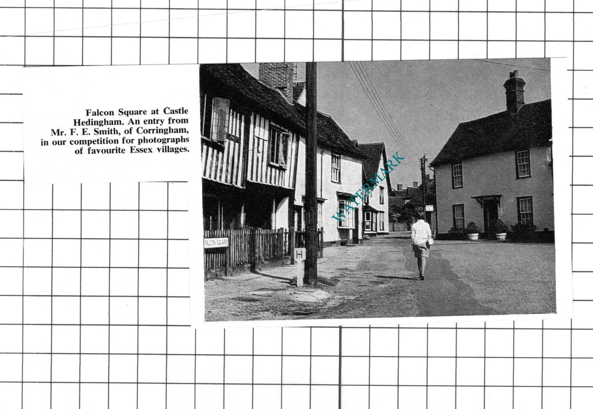 Castle Hedingham Essex Falcon Square  - 1967 Clipping