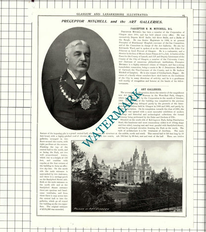 Preceptor R M Mitchell Glasgow / Bailie Bilsland Ballat Scotland - 1904 Article