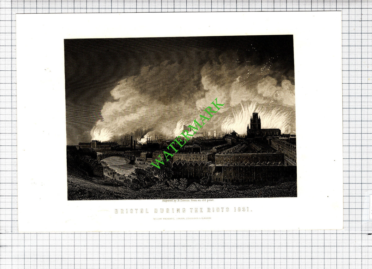 Bristol Riots 1831 - c.1887 Print
