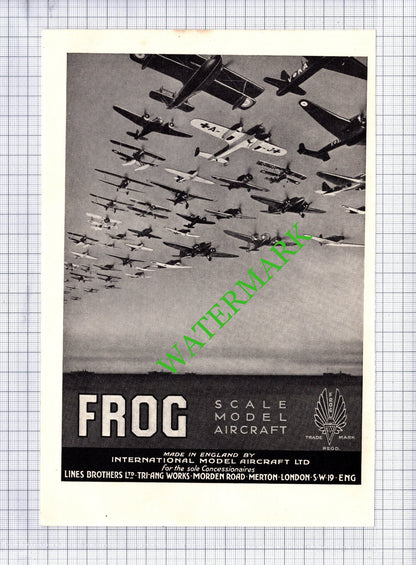 Guest Keen & Nettlefolds / Frog Model Aircraft ADVERT -  1942 Cutting / Print