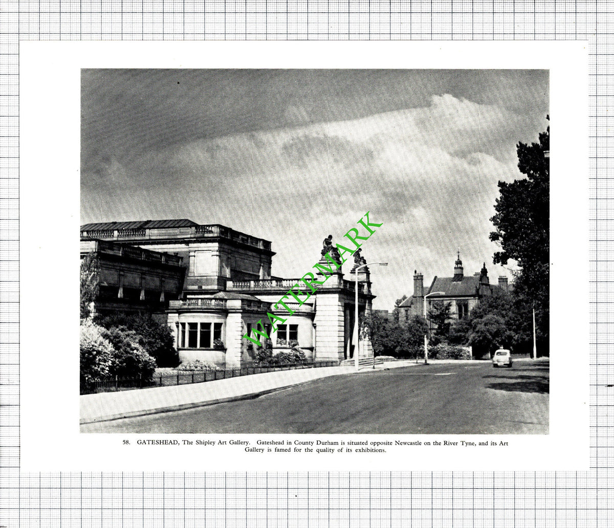 Shipley Art Gallery Gateshead / Blanchland Northumberland -  1958 Cutting/ Print
