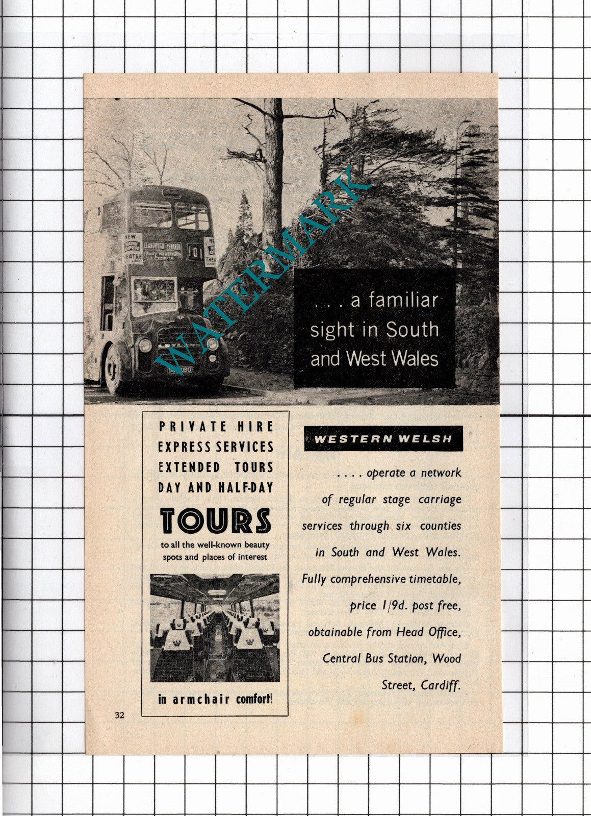 Western Welsh Bus Service Wales - 1965 Advert