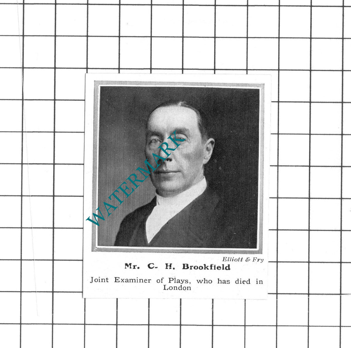 Mr C H Brookfield  -  1913 Small Clipping / Print