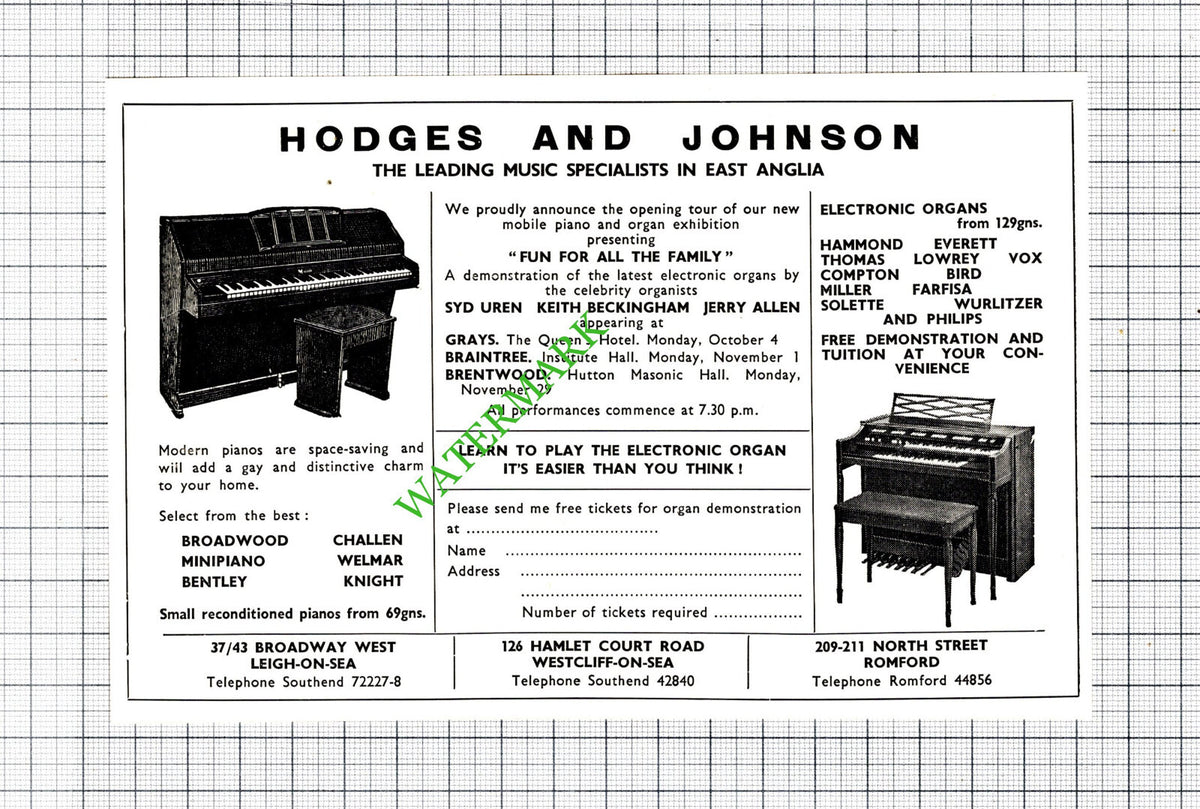 Hodges and Johnson Essex - 1965 Cutting