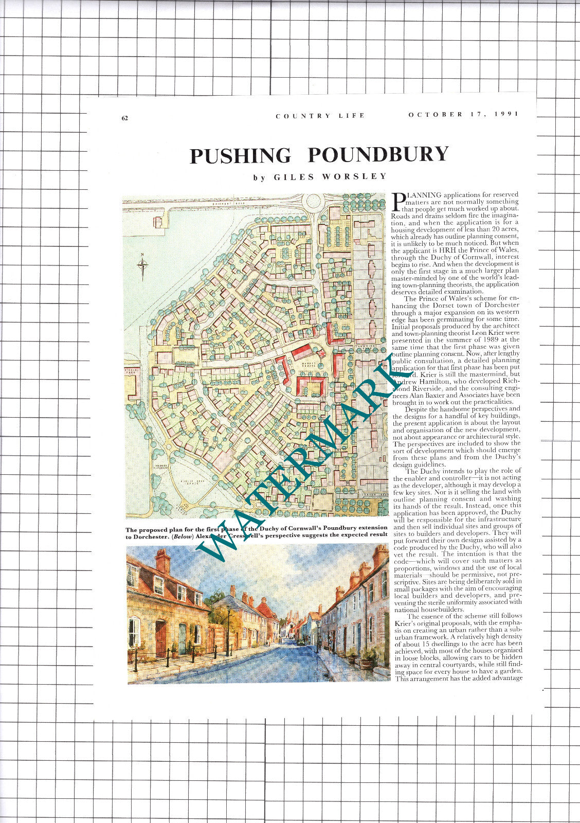 Poundbury Dorset  - 1991 Article