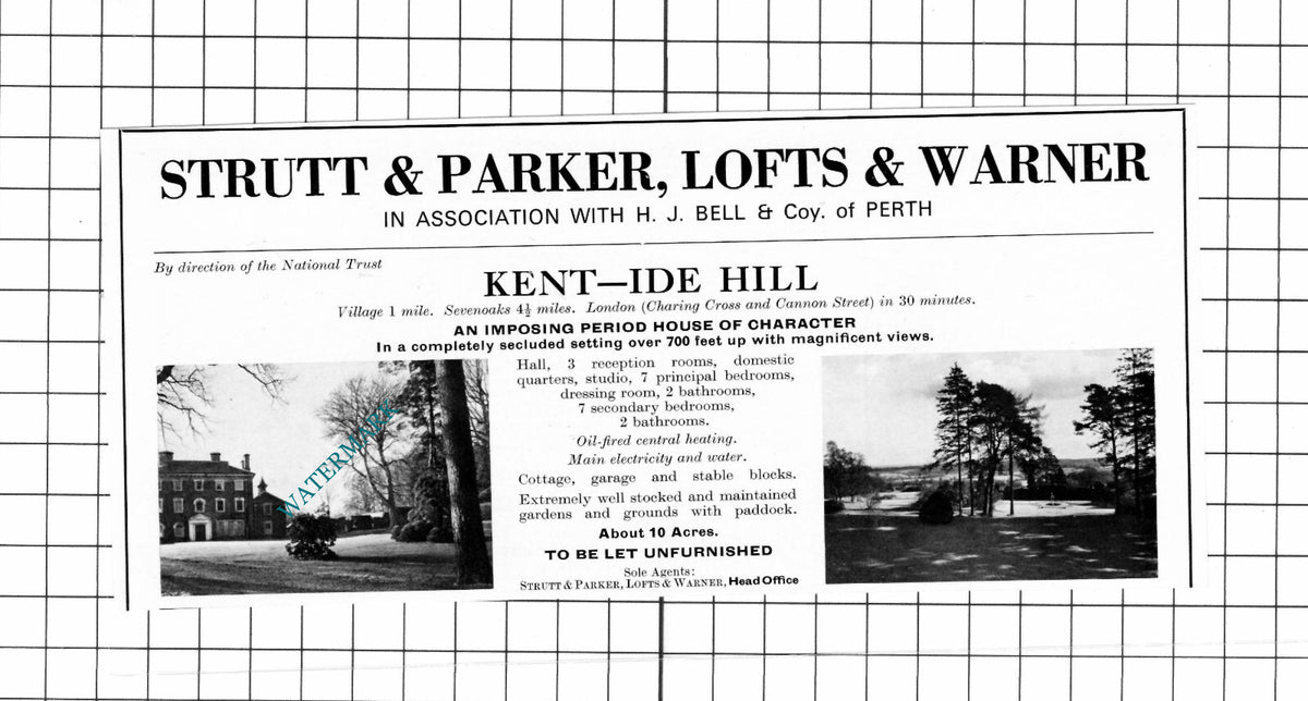 Ide Hill Kent House Advert  - 1967 Cutting