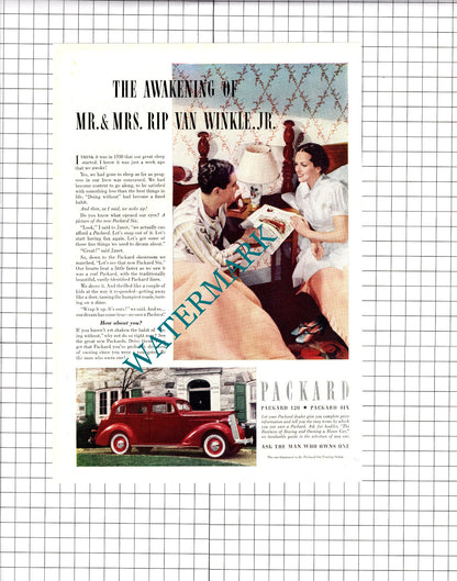 Radio Broadcasting Station WSM Nashville Tennessee / Packard Car  -  1937 Advert