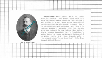 Arnold John Haward Holmlea Felixstowe /  Harry Harper-Smith  -1911 Clipping