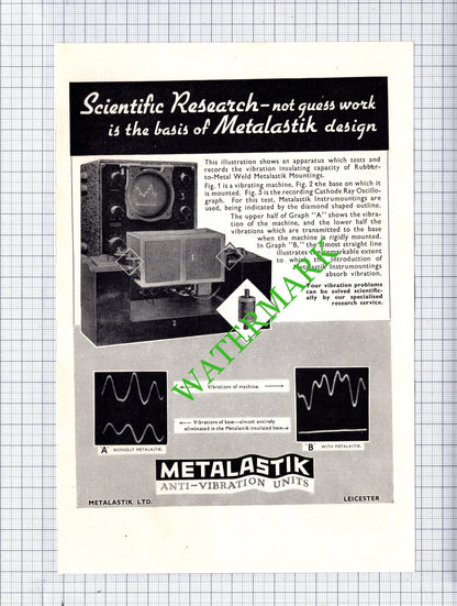 Newall Engineering Co Ltd Peterborough / Metalastik Ltd ADVERT- 1942 Cutting