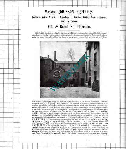 Robinson Brothers Bottlers Ulverston Cumbria / Birkett's Ulverston  - Cutting