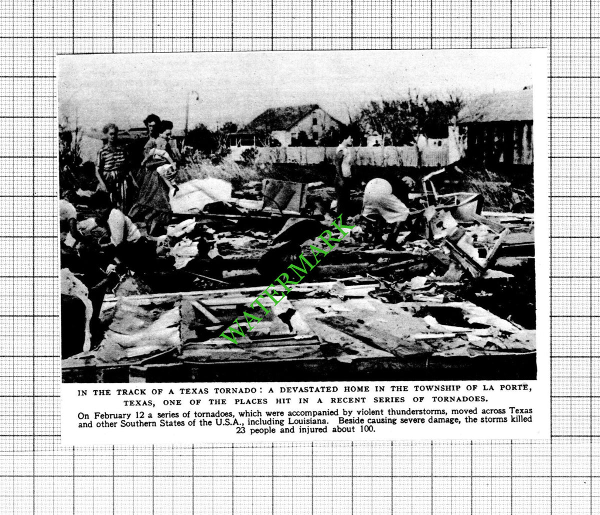 La Porte Texas Tornado   - 1950 Small Cutting