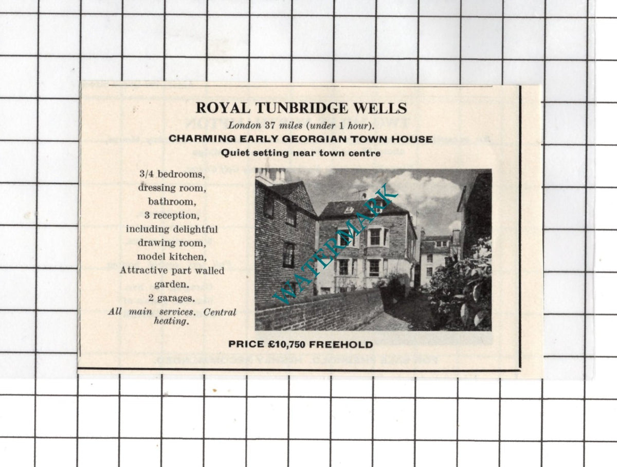 Tunbridge Wells Kent - 1967 Small House Sale Advert