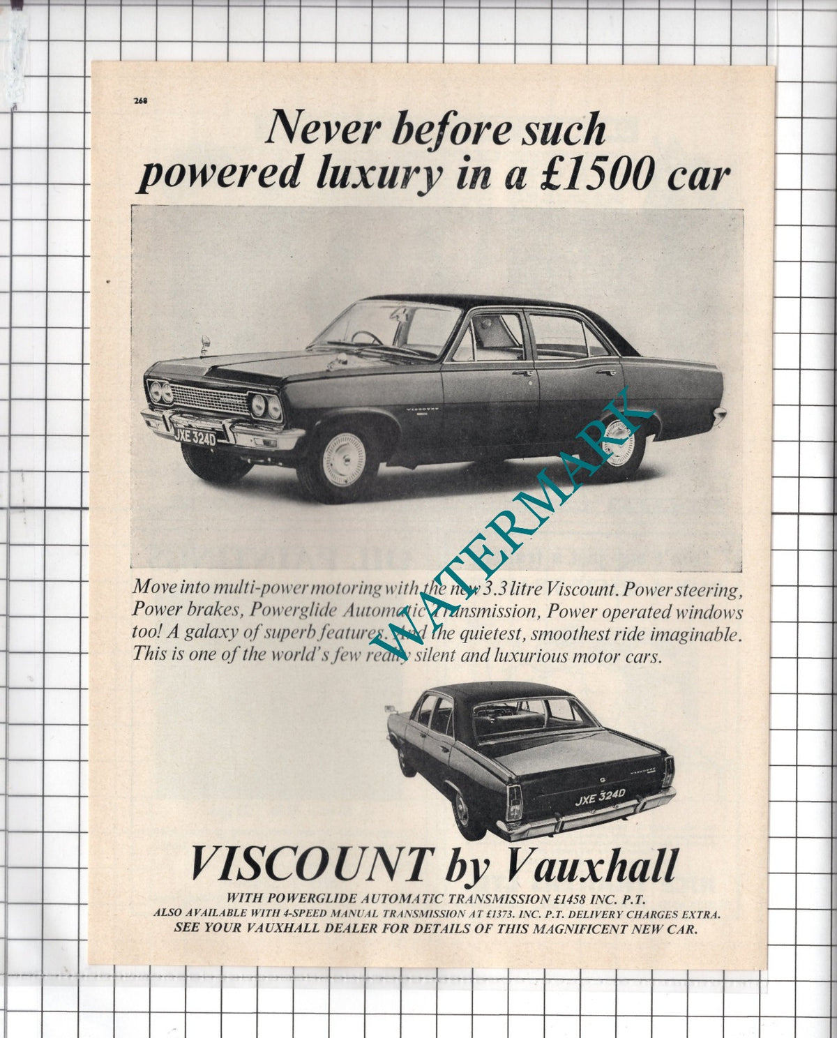 Vauxhall Viscount Car Advert  - 1966