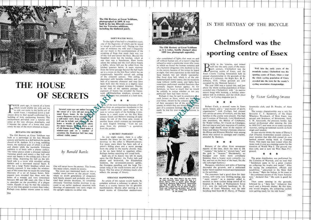The Old Rectory Great Yeldham Essex   - 1967 Article