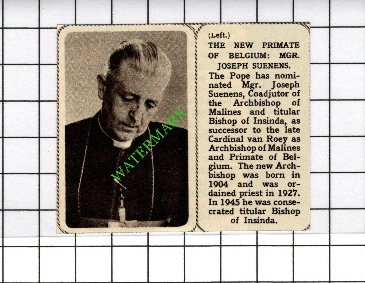 Joseph Suenens - 1961 SMALL Cutting
