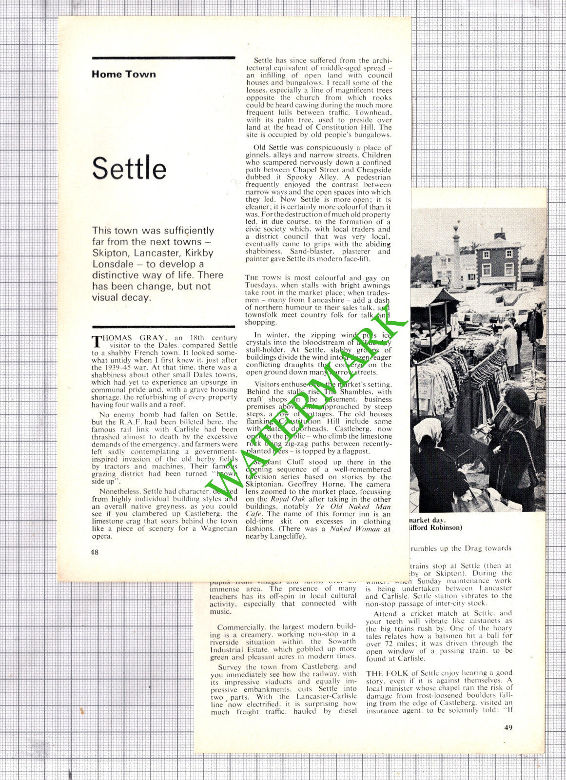 Settle Yorkshire  - 1978 Article