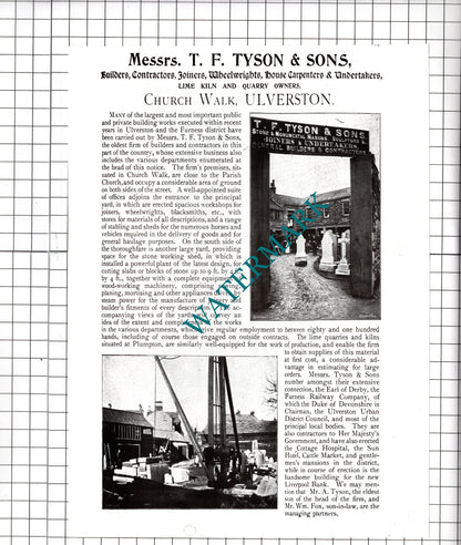 T F Tyson & Sons Ulverston Cumbria / Joseph Taylor Ulverston Brush  - Cutting