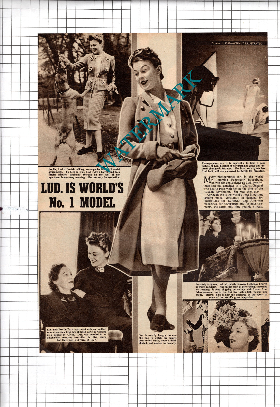 Lud Ludmilla Fedosseew Boucoiram Lud Russian Model - 1938 News Page