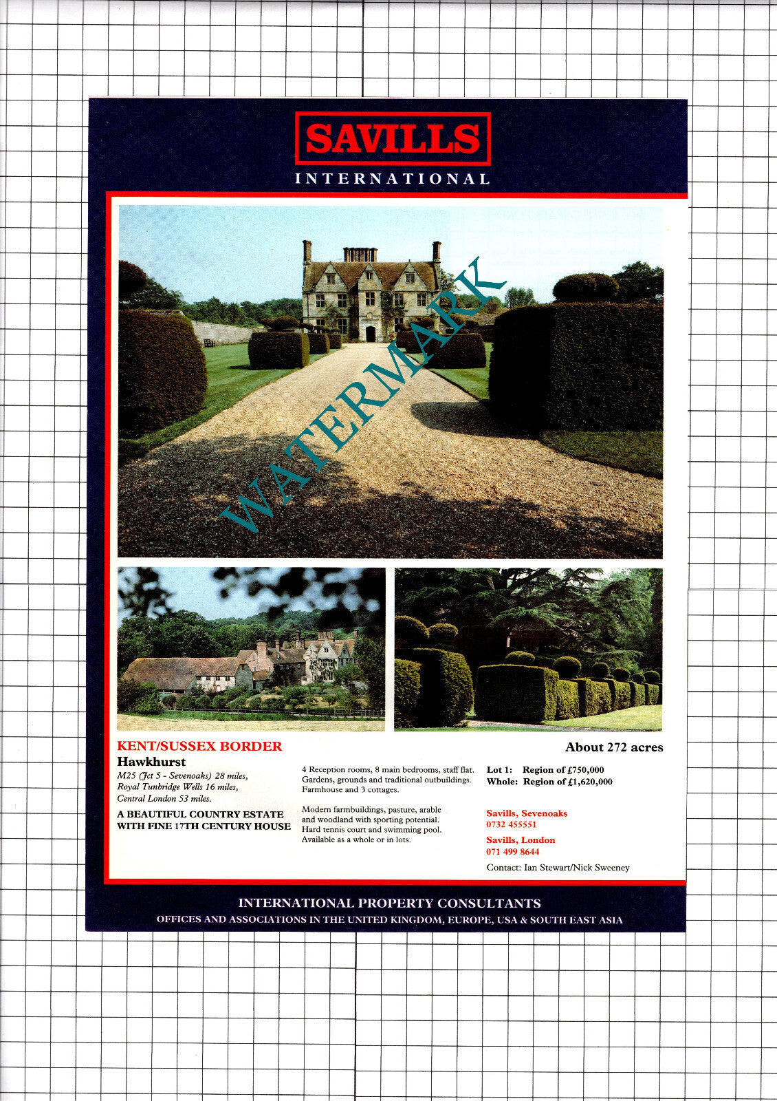 Hawkhurst Kent House Sale Advert - 1994 Clipping / Print