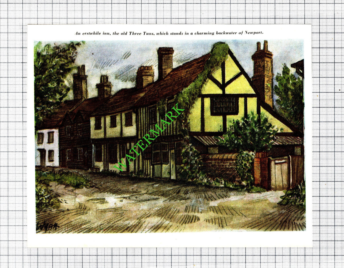 The Three Tuns Inn Newport Essex  - 1965 Cutting
