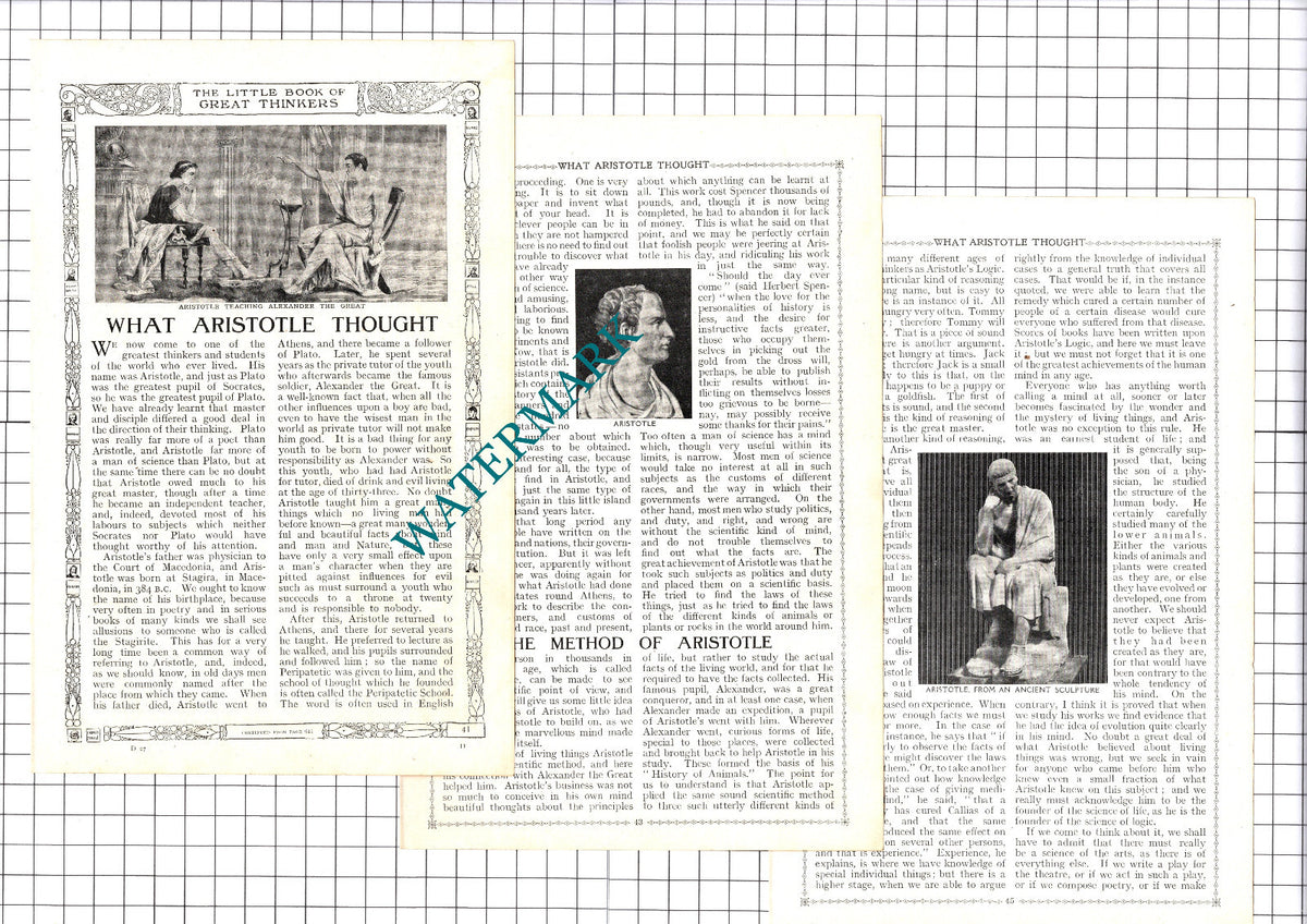 Aristotle - c.1930's Article