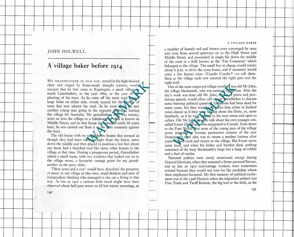 Rippingale Lincolnshire Holwell     - 1975 Article