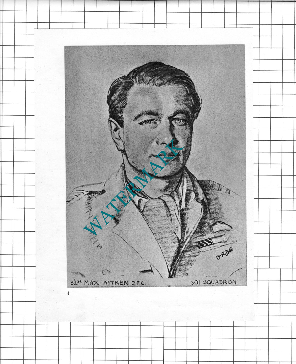 Sqd Leader A A McKellar / Sqd Ldr Max Aitken  WW2 Pilot - 1942 Book Print