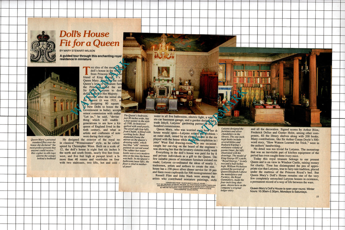 Queen Mary's Doll's House - 1988 Small Article