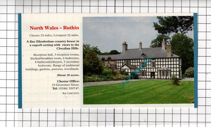 Ruthin North Wales / Nidderdale North Yorkshire - 1991 House Sale Advert