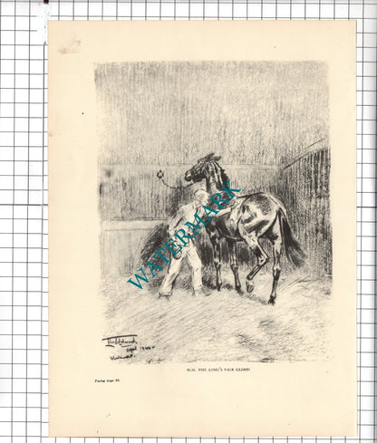 Captain Boyd Rochfort's String / Fair Glint Horse -  1945 Clipping / Print