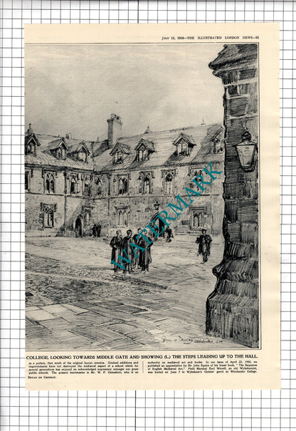 Winchester College  - 1950 Article / Print
