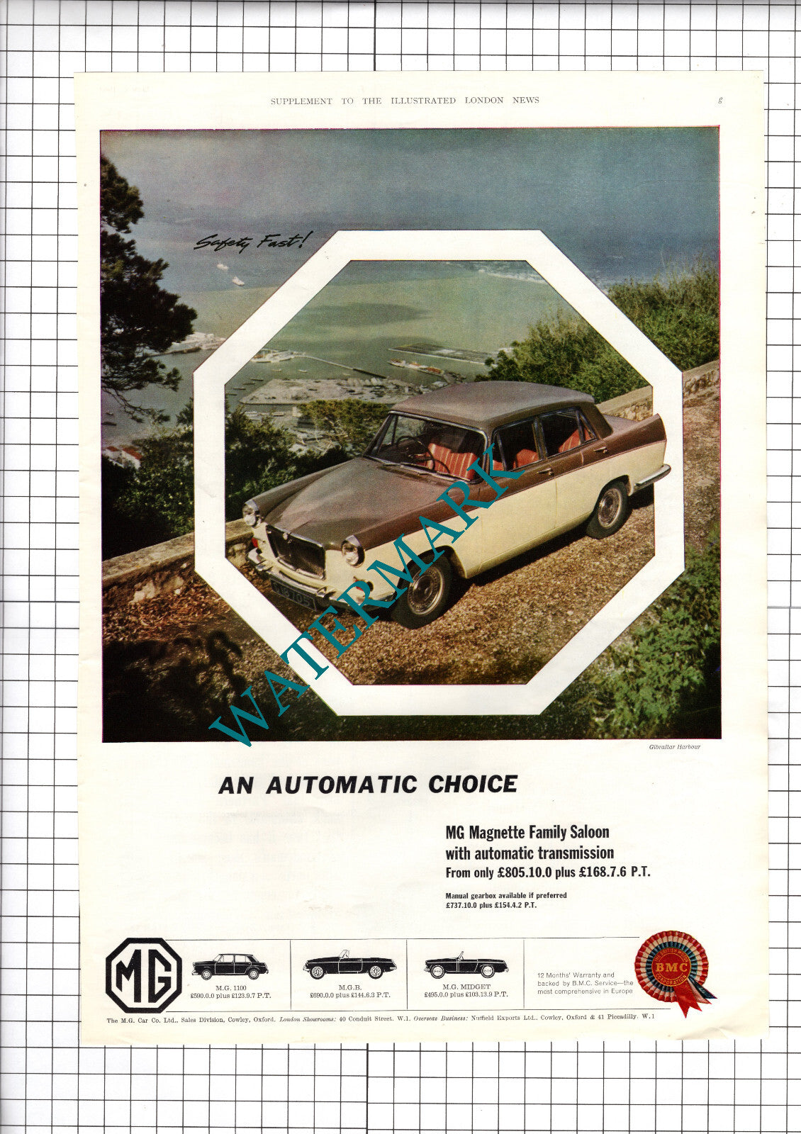 MG MAGNETTE Car Advert / Partners Port Sandeman Advert - 1950s/60s News Page