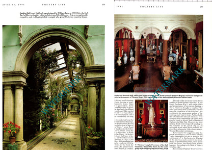 Sandon Hall Staffordshire  - 1998 Article / Print