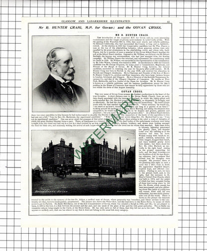 Mr R Hunter-Craig MP Govan Cross / Provost Mr John Marr  - 1904 Article