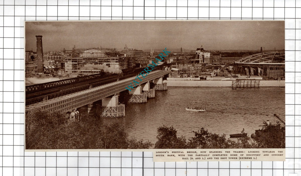 Festival Bridge London  - 1950  Cutting