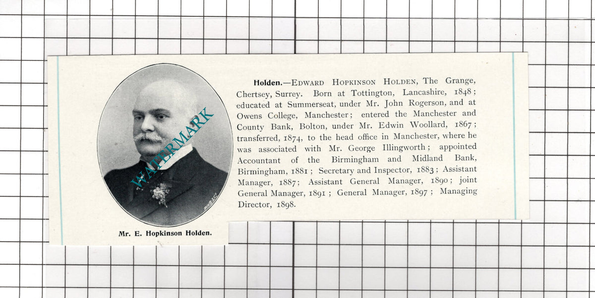 Edward Hopkinson Holden The Grange Chertsey Surrey - c.1900 Cutting