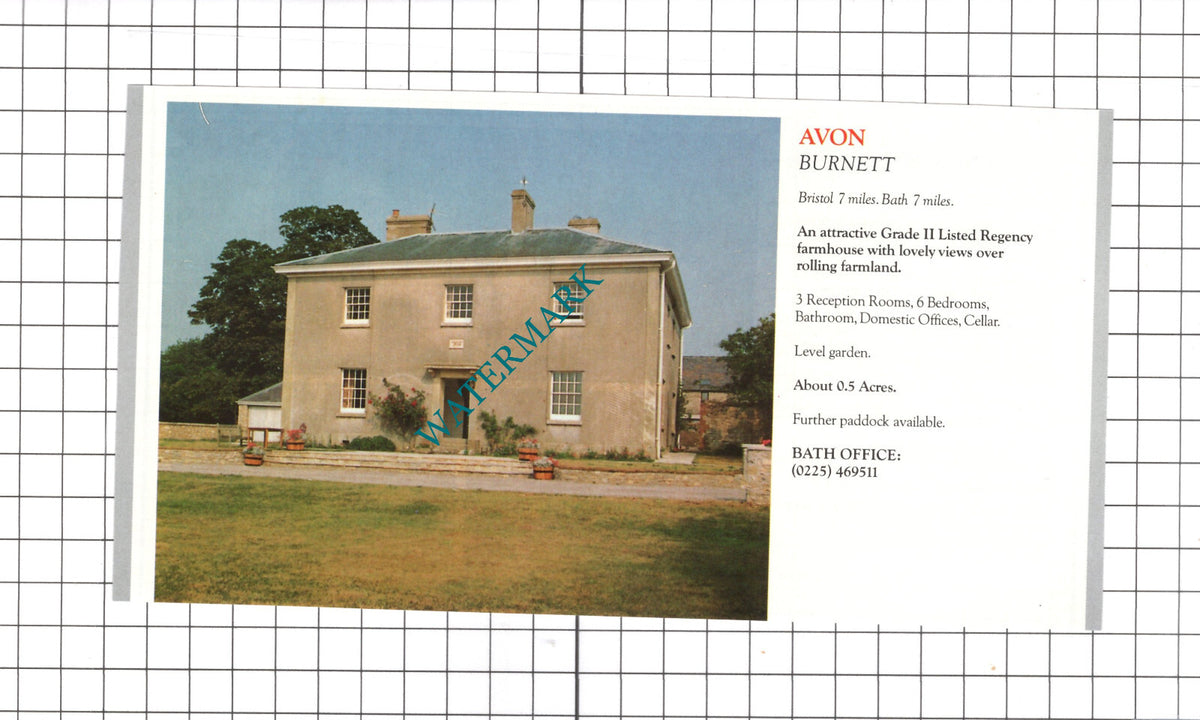 Burnett Avon / Ditchling East Sussex - 1991 House Sale Advert