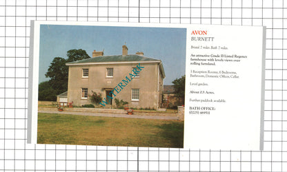 Burnett Avon / Ditchling East Sussex - 1991 House Sale Advert
