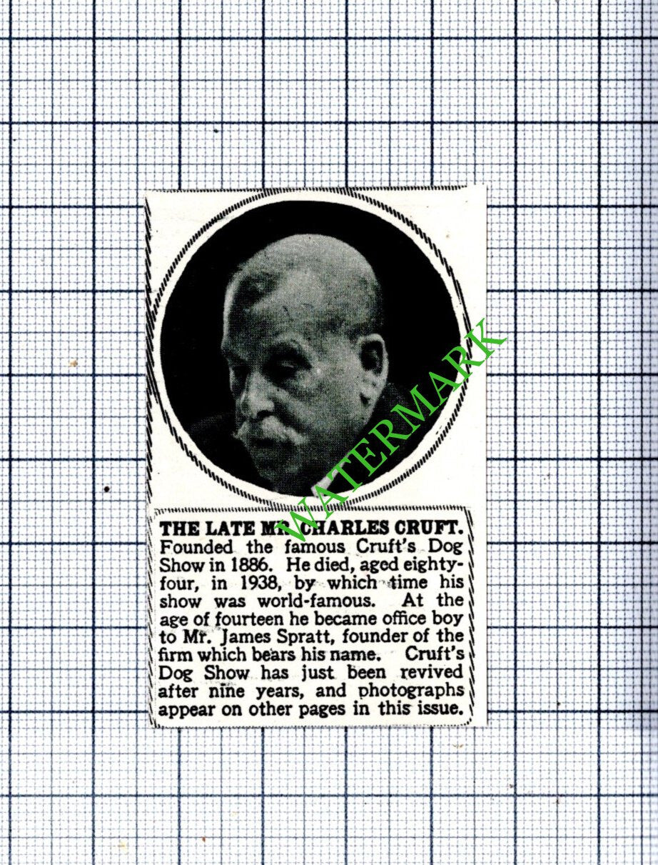 Mr Charles Cruft Obituary -  1948 SMALL  Cutting