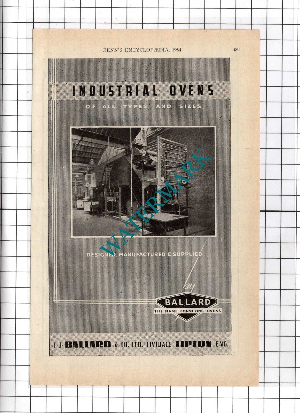 F J Ballard & Co Ltd Tipton /  Powell & Co Burry Port Wales  -  1954 Advert