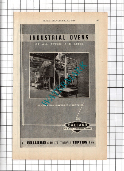 F J Ballard & Co Ltd Tipton /  Powell & Co Burry Port Wales  -  1954 Advert