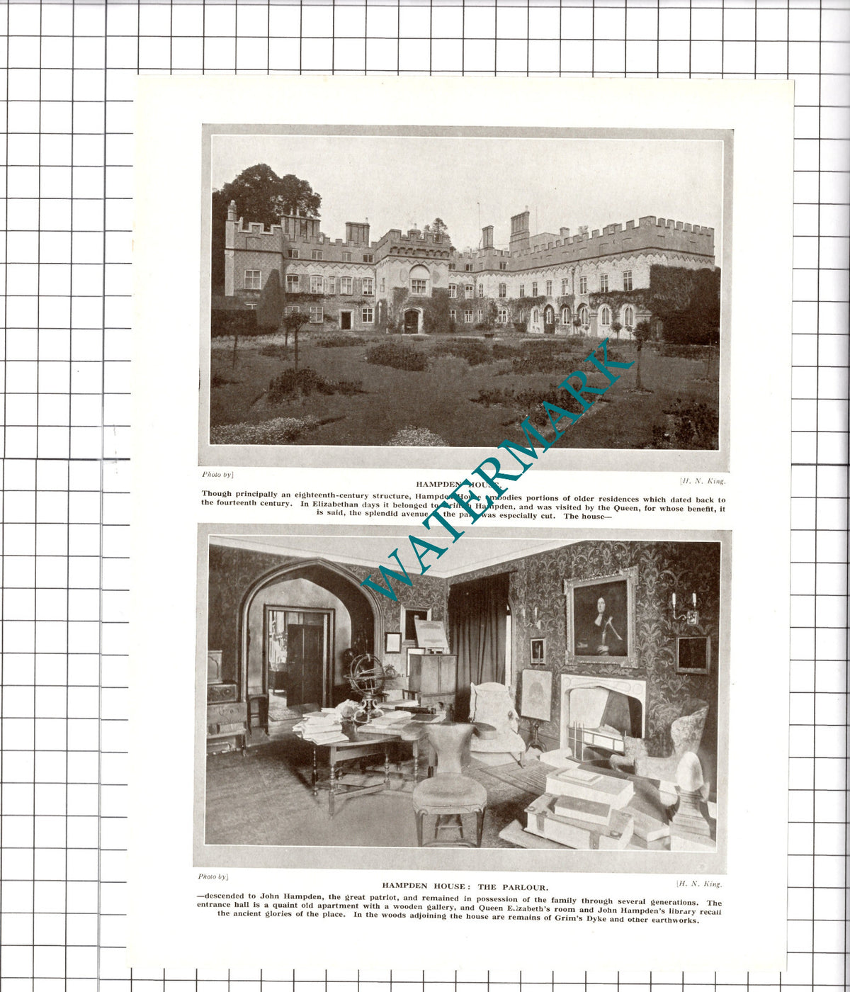 Hampden House - c.1930s Clipping / Print