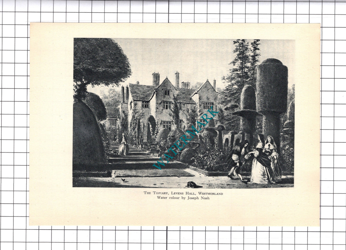 Levens Hall Westmorland  - c.1945 Clipping / Print