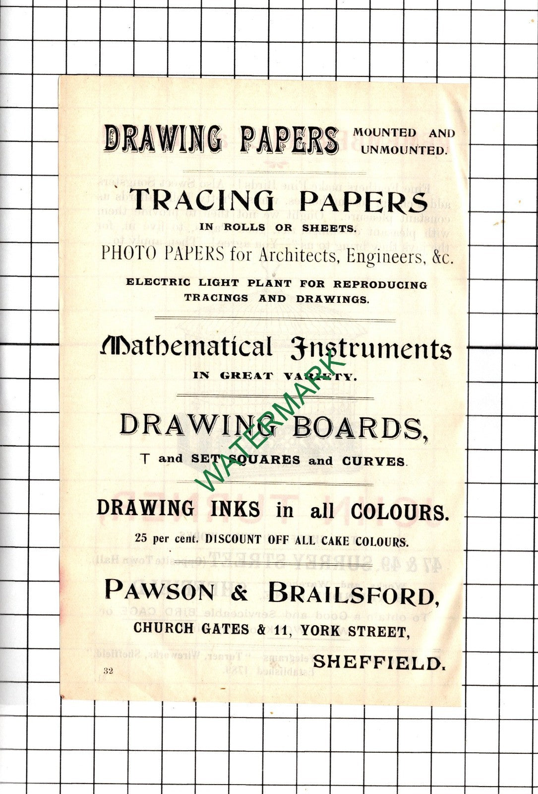 John Turner Sheffield Wire Works / Pawson & Brailsford Sheffield - 1902 Advert