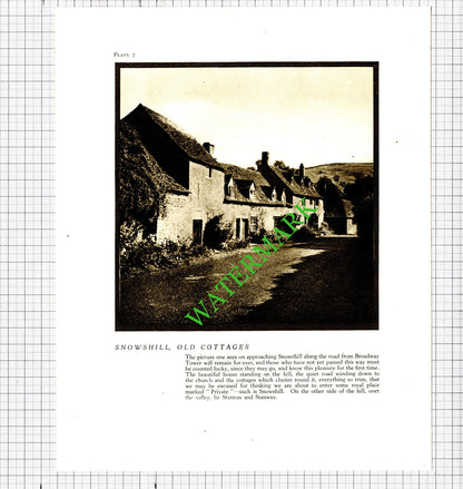 Snowshill Gloucestershire - 1940's Cutting / Print