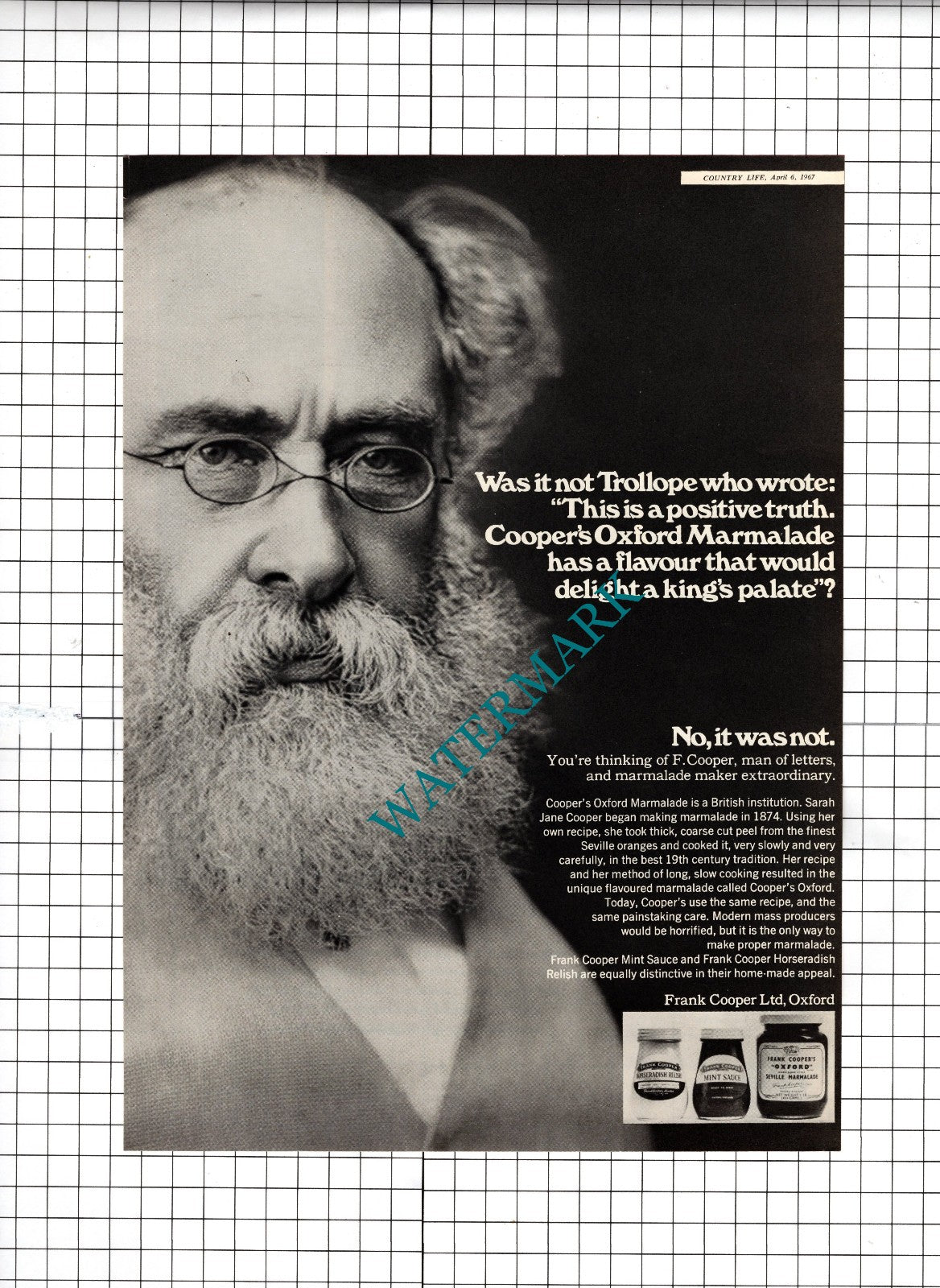 Frank Cooper Ltd Oxford Marmalade Advert - 1967