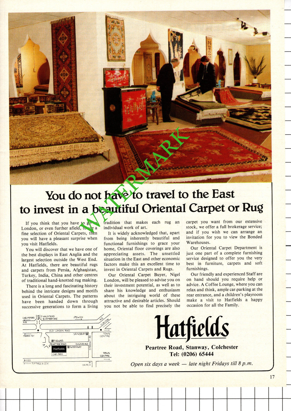 Hatfields Stanway Colchester Essex Nigel London Advert - 1981