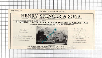 Somerby Grove Estate Old Somerby Grantham Pott / Worplesdon Surrey 1967  Advert