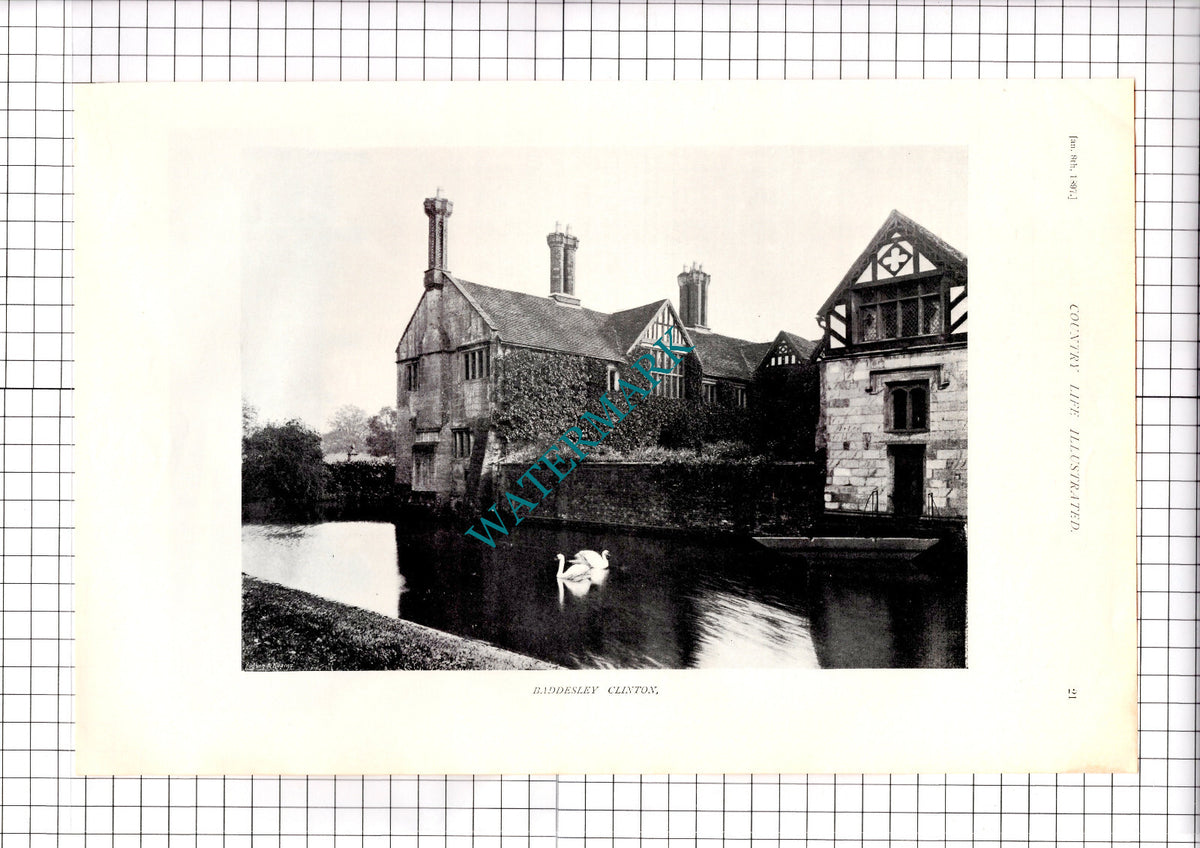 Baddesley Clinton Warwickshire - 1897 Article / Print